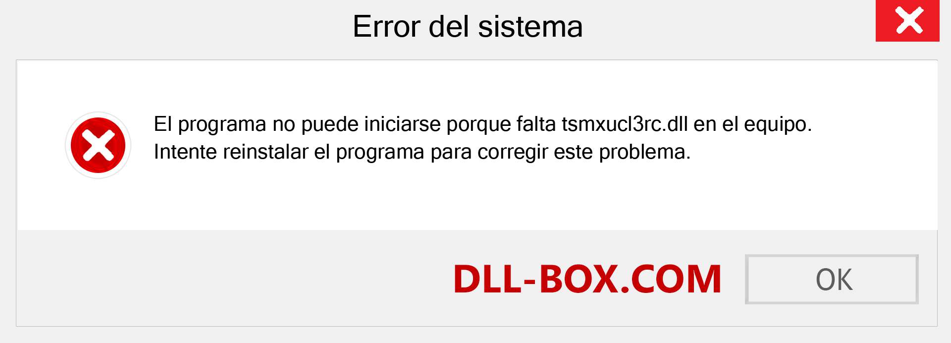 ¿Falta el archivo tsmxucl3rc.dll ?. Descargar para Windows 7, 8, 10 - Corregir tsmxucl3rc dll Missing Error en Windows, fotos, imágenes